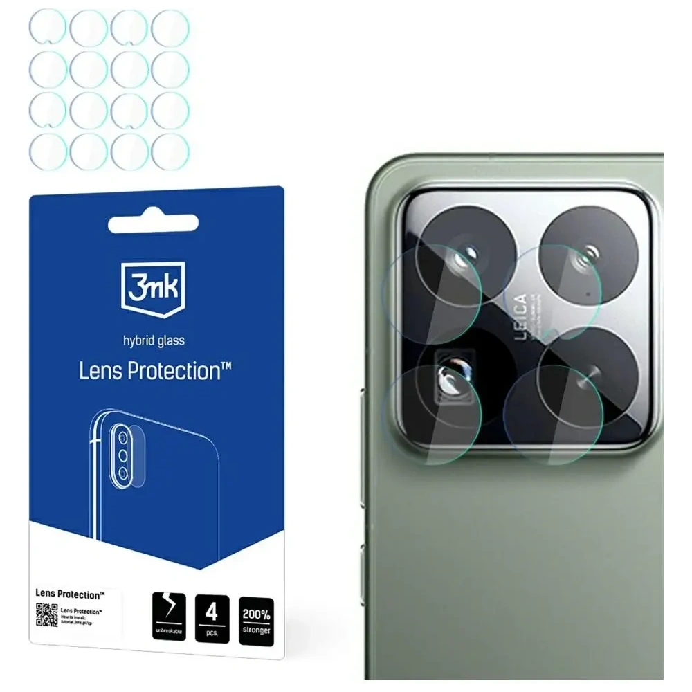 Ochrona na obiektyw aparatu 3MK Lens Protection do Xiaomi 15 Pro [4 PACK]