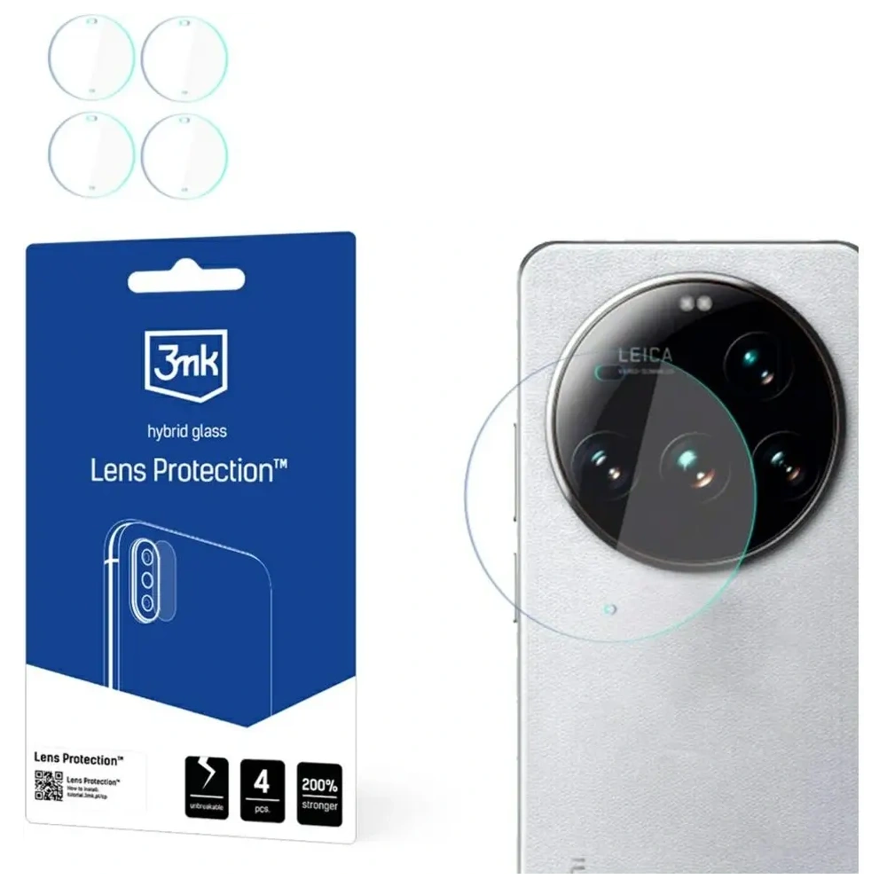 Ochrona na obiektyw aparatu 3MK Lens Protection do Xiaomi 15 Ultra [4 PACK]