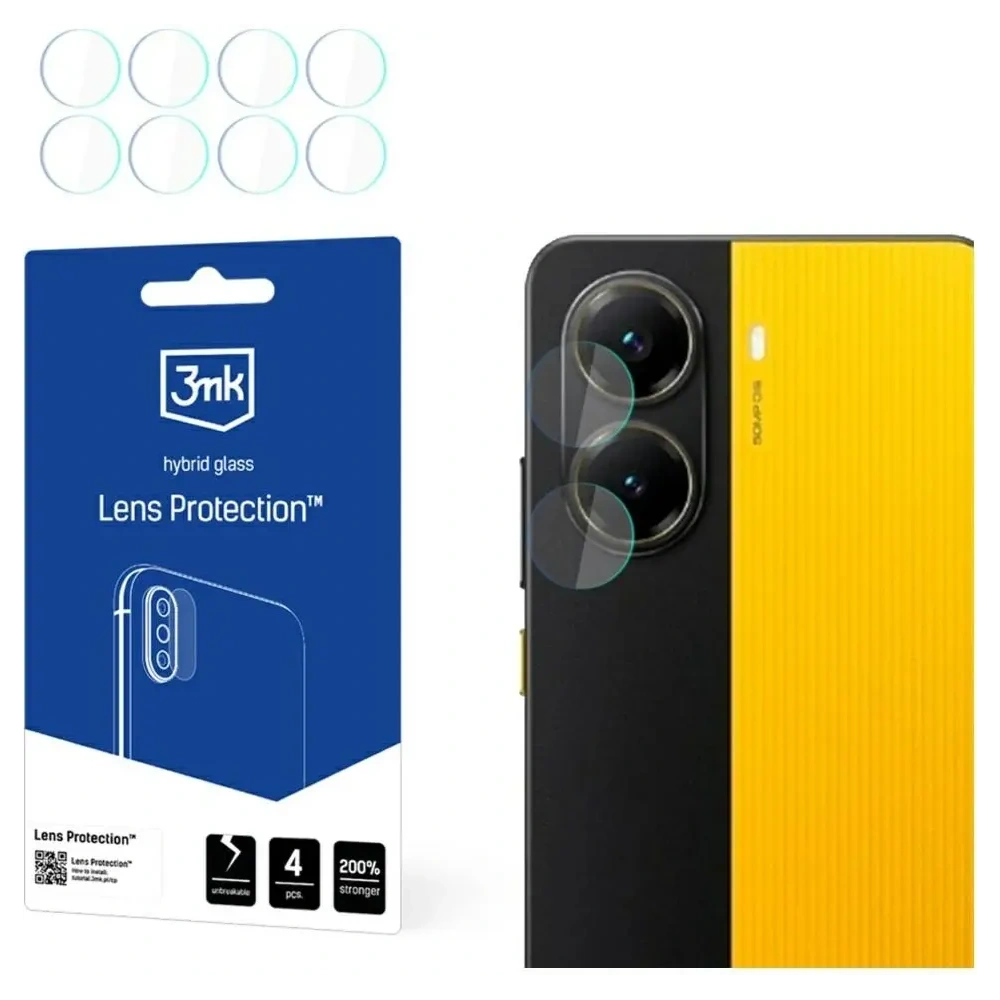Ochrona na obiektyw aparatu 3MK Lens Protection do POCO X7 Pro [4 PACK]