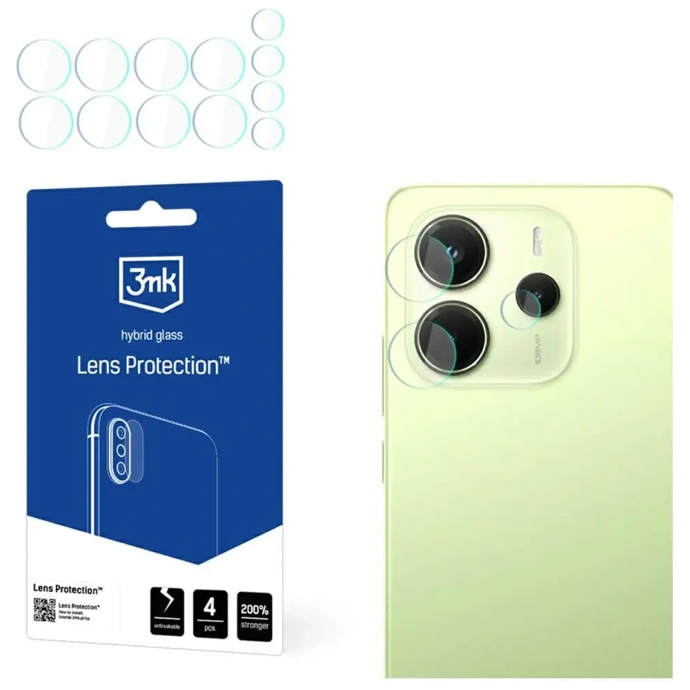 Ochrona na obiektyw aparatu 3MK Lens Protection do Redmi Note 14 4G [4 PACK]