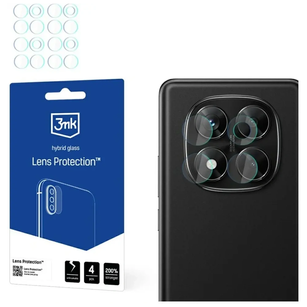 Ochrona na obiektyw aparatu 3MK Lens Protection do Redmi Note 14 Pro 4G [4 PACK]
