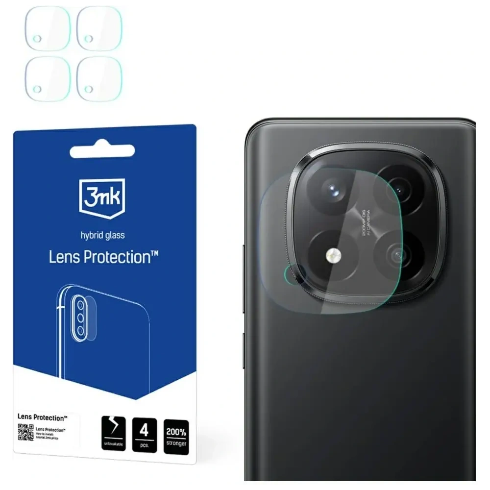 Ochrona na obiektyw aparatu 3MK Lens Protection do Redmi Note 14 Pro+ Plus [4 PACK]