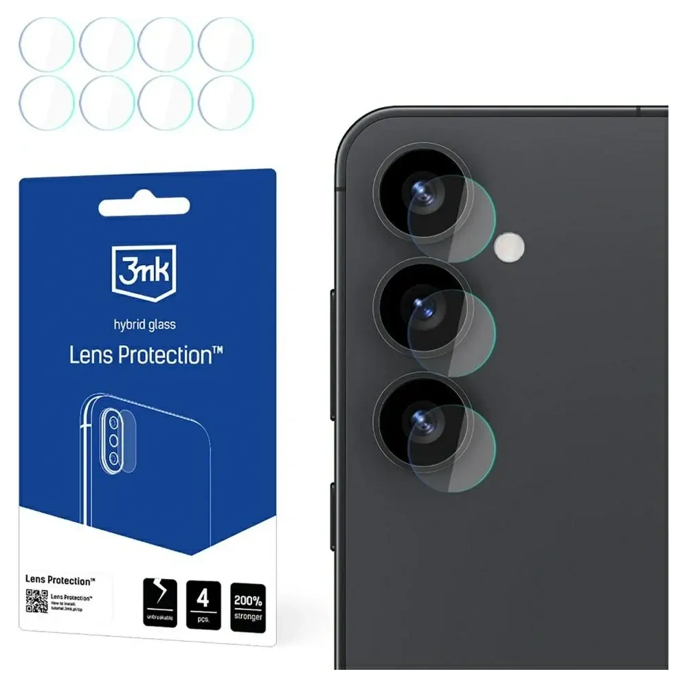 Ochrona na obiektyw aparatu 3MK Lens Protection do Samsung Galaxy S25+ Plus [4 PACK]