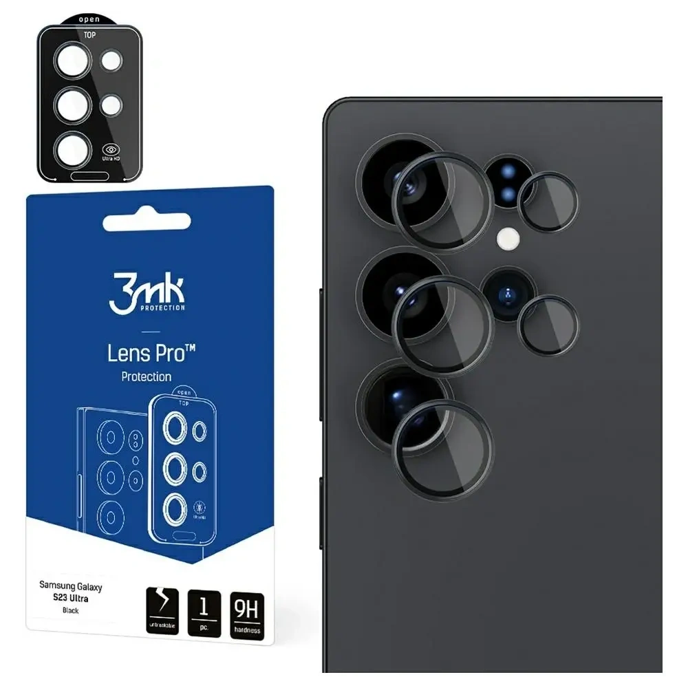 Szkło hartowane na obiektyw aparatu 3MK Lens Protection Pro do Samsung Galaxy S25 Ultra czarny