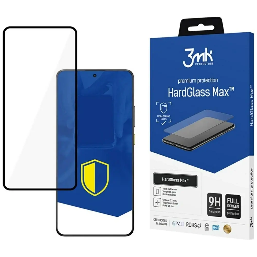 Szkło hartowane 3MK HardGlass Max do POCO X7 Pro czarny
