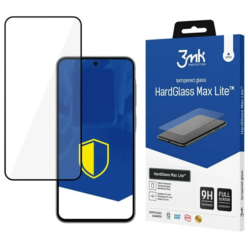 Szkło hartowane 3MK HardGlass Max Lite do Samsung Galaxy A36 / A56 czarny