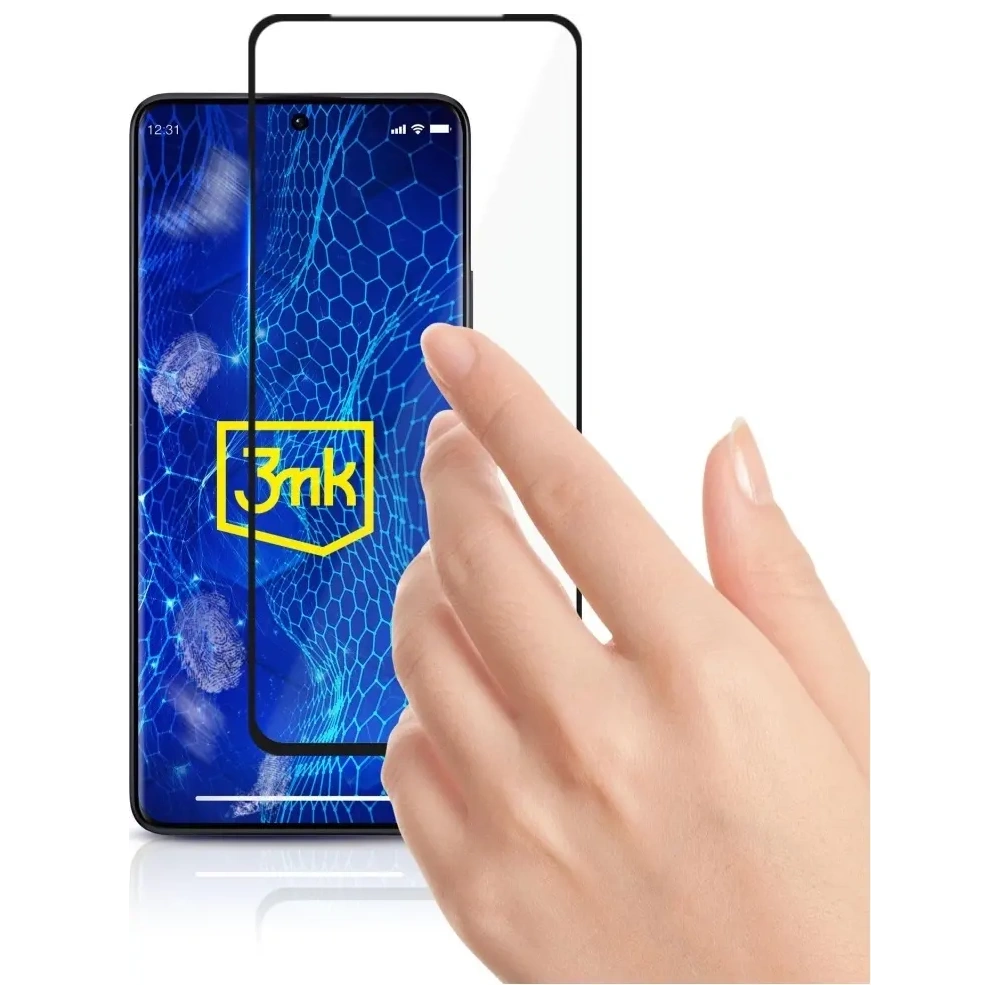 Szkło hartowane 3MK HardGlass Max Lite do Xiaomi Redmi Note 13 Pro+ Plus czarny