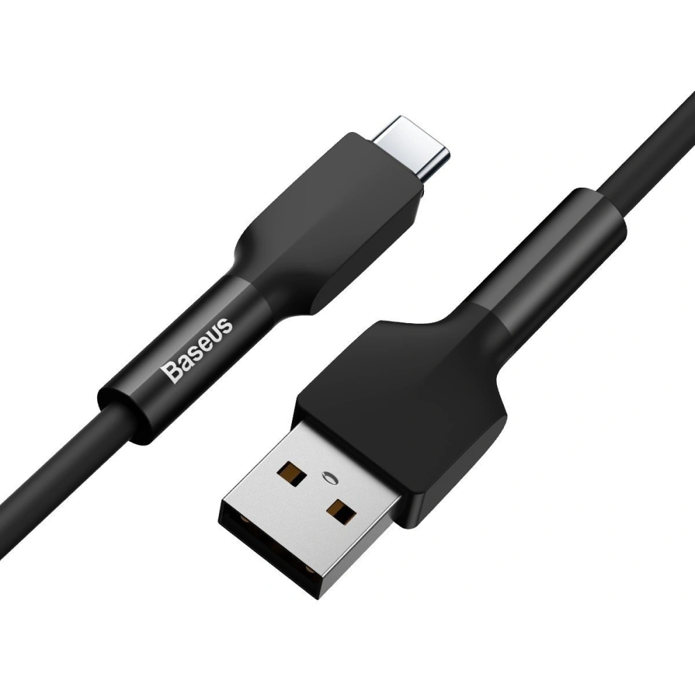 Kabel USB-C Baseus Silica Gel, 3A, 2m (czarny)