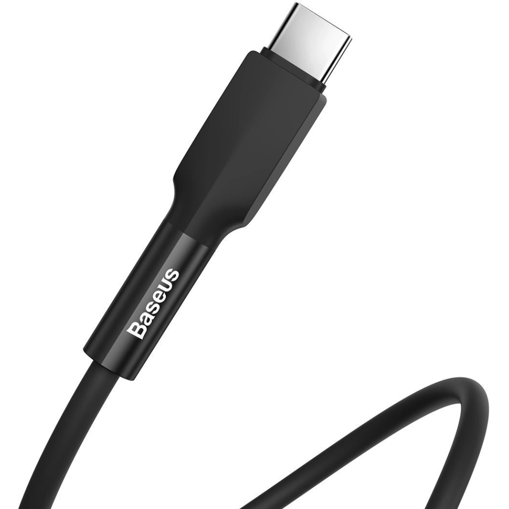 Kabel USB-C Baseus Silica Gel, 3A, 2m (czarny)