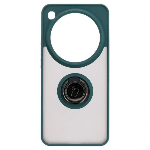 Buy Bizon Case Hybrid Ring Xiaomi 15 Ultra smoked with a dark green frame - BIZ9155 - {ean13} - Home Screen Store Europe