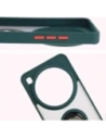 Kup Bizon Case Hybrid Ring Xiaomi 15 Ultra rauchig mit einem dunkelgrünen Rahmen - BIZ9155 - {ean13} - Sklep Home Screen