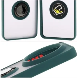 Buy Bizon Case Hybrid Ring Xiaomi 15 Ultra smoked with a dark green frame - BIZ9155 - {ean13} - Home Screen Store Europe