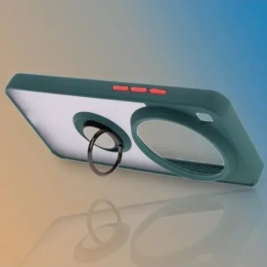 Kup Etui z uchwytem na palec Bizon Case Hybrid Ring do Xiaomi 15 Ultra przydymione z ciemnozieloną ramką - BIZ9155 - {ean13} - Sklep Home Screen