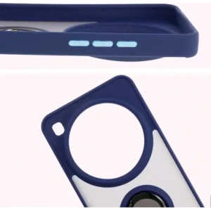 Buy Bizon Case Hybrid Ring Xiaomi 15 Ultra smoky with a navy blue frame - BIZ9156 - {ean13} - Home Screen Store Europe