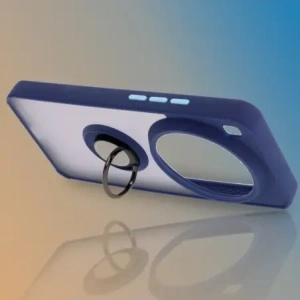 Kup Etui z uchwytem na palec Bizon Case Hybrid Ring do Xiaomi 15 Ultra przydymione z granatową ramką - BIZ9156 - {ean13} - Sklep Home Screen
