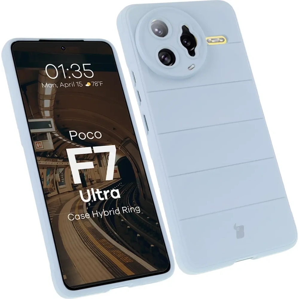 Pancerne etui Bizon Case Tur do Xiaomi Poco F7 Ultra jasnoniebieskie