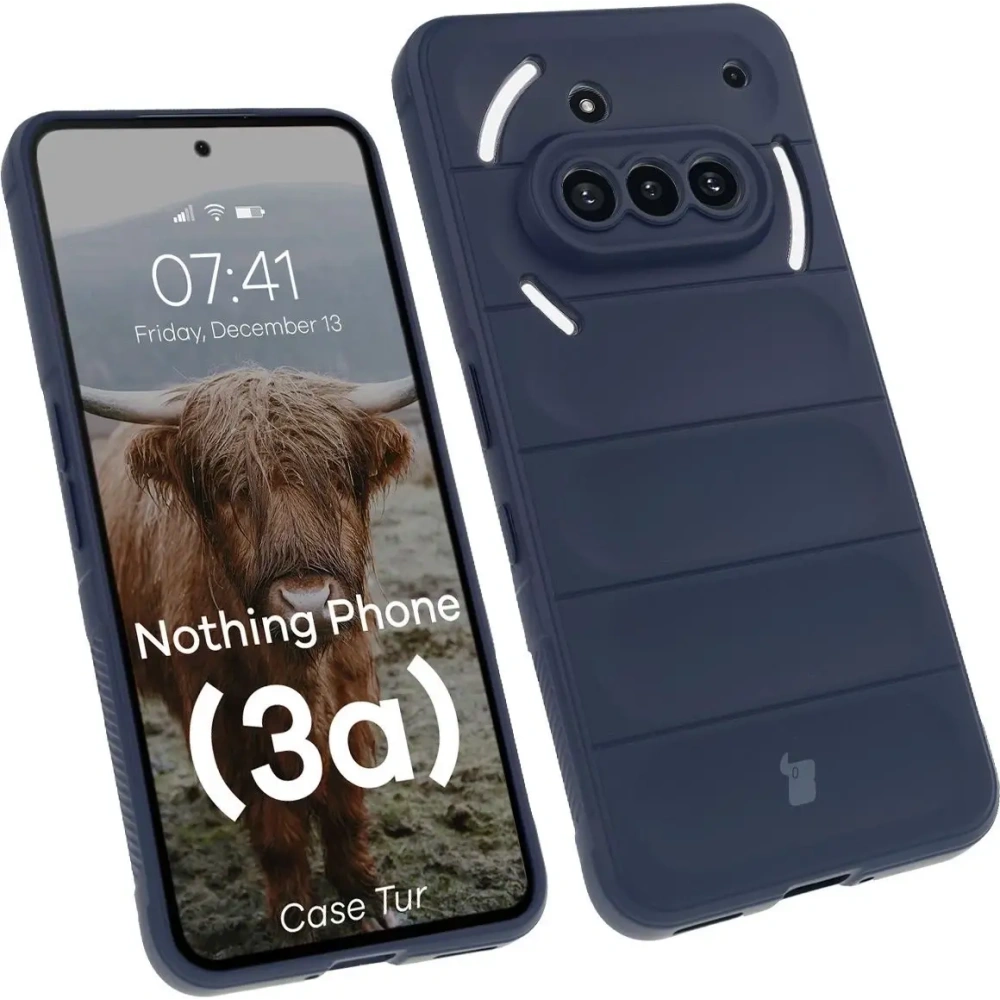 Pancerne etui Bizon Case Tur do Nothing Phone (3a) granatowe