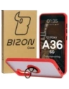 Buy Bizon Case Hybrid Ring Samsung Galaxy A36 5G smoky with a red frame - BIZ9163 - {ean13} - Home Screen Store Europe