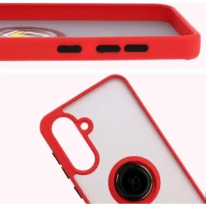 Buy Bizon Case Hybrid Ring Samsung Galaxy A36 5G smoky with a red frame - BIZ9163 - {ean13} - Home Screen Store Europe
