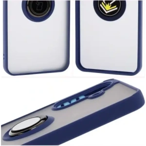 Buy Bizon Case Hybrid Ring Samsung Galaxy A36 5G smoky with a navy blue frame - BIZ9164 - {ean13} - Home Screen Store Europe