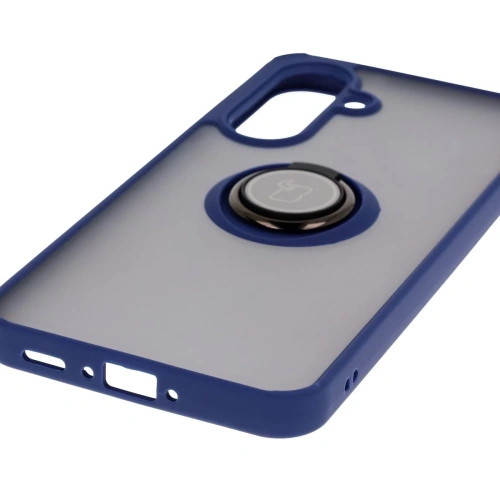 Kup Bizon Case Hybrid Ring Samsung Galaxy A36 5G kouřový s námořnickým modrým rámem - BIZ9164 - {ean13} - Sklep Home Screen