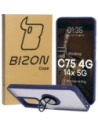 Bizon Case Hybrid Ring Realme C75 4G / 14x 5G füstös, tengerészkék kerettel