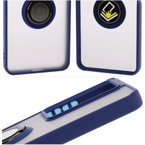 Buy Bizon Case Hybrid Ring Realme C75 4G / 14x 5G smoky with a navy blue frame - BIZ9165 - {ean13} - Home Screen Store Europe
