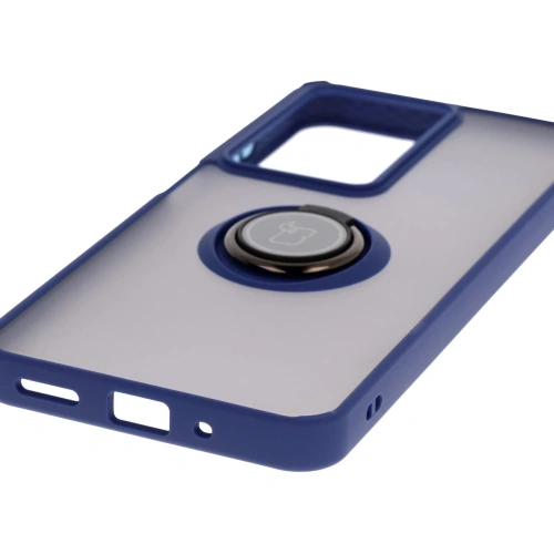 Kup Bizon Case Hybrid Ring Realme C75 4G / 14x 5G fumuriu cu un cadru albastru închis - BIZ9165 - {ean13} - Sklep Home Screen