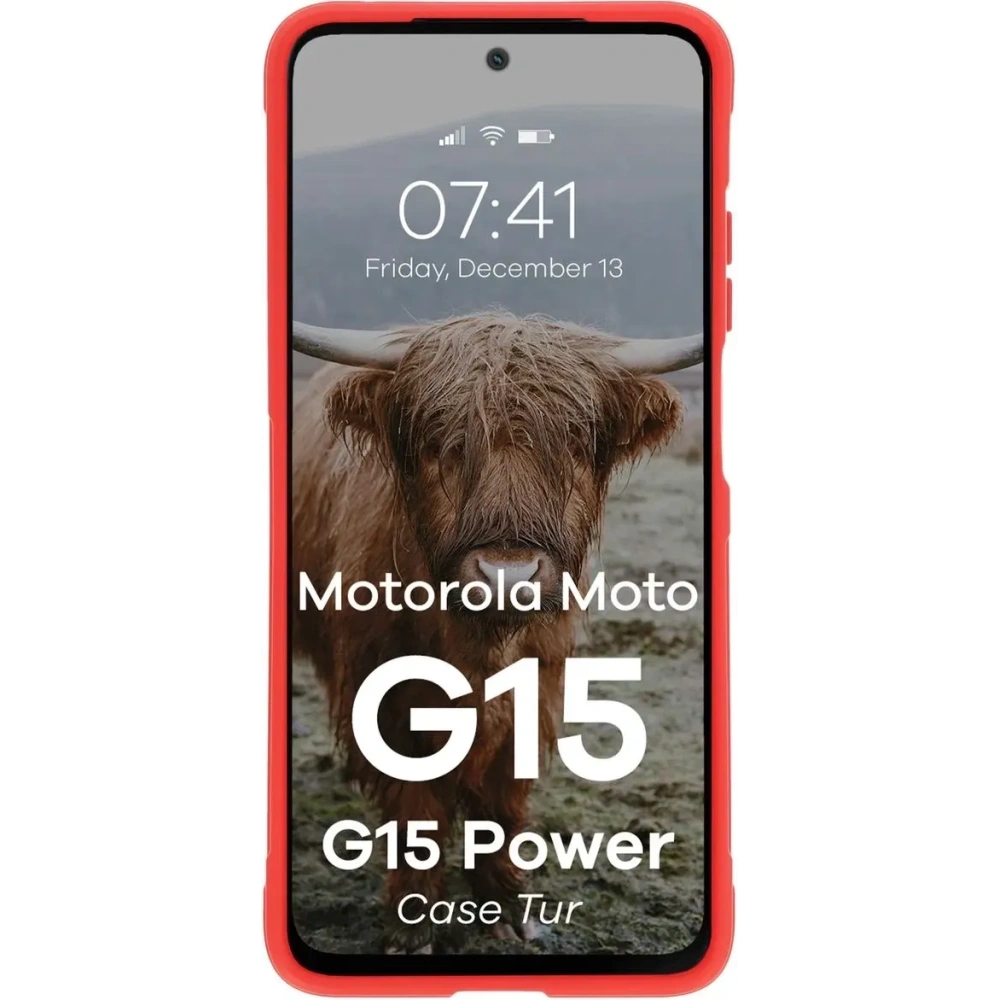 Pancerne etui Bizon Case Tur do Motorola Moto G15 / G15 Power czerwone