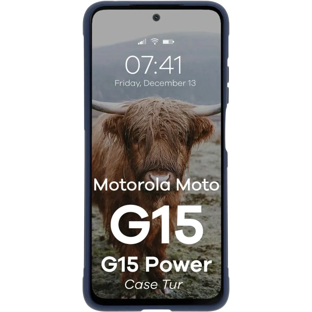 Pancerne etui Bizon Case Tur do Motorola Moto G15 / G15 Power granatowe