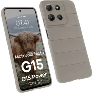 Buy Bizon Case Tur Motorola Moto G15 / G15 Power light gray - BIZ9172 - {ean13} - Home Screen Store Europe