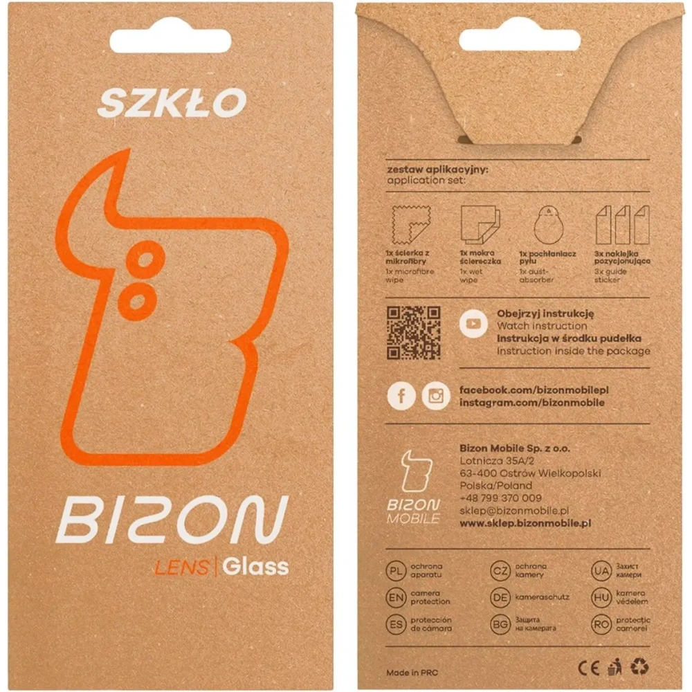 Szkło na aparat Bizon Glass Tab Snap Lens do Samsung Galaxy Tab S10 FE+ Plus czarna ramka