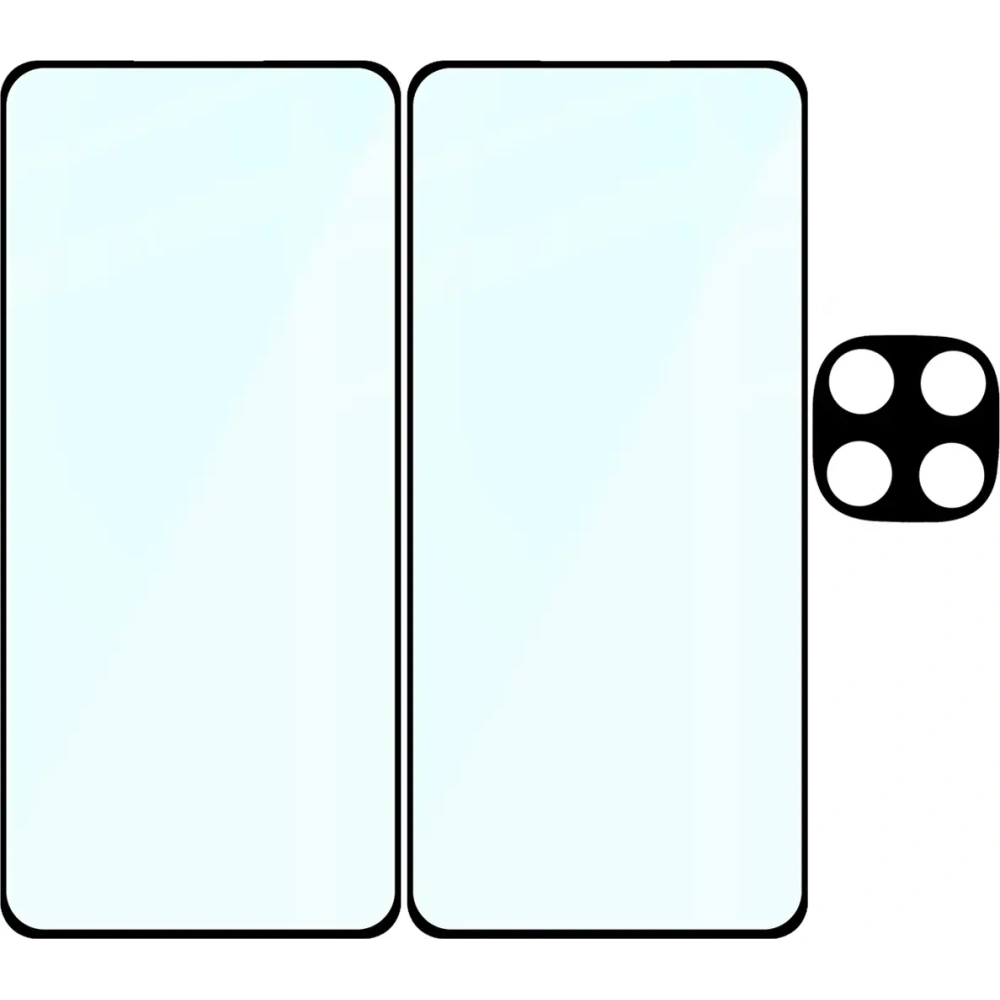 2x szkło na ekran + 1x na aparat Bizon Edge 3D Pack do Realme 14 Pro 5G