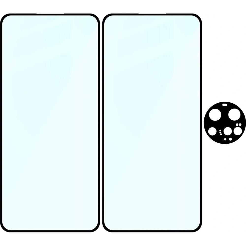 2x szkło na ekran + 1x na aparat Bizon Edge 3D Pack do Xiaomi 15 Ultra