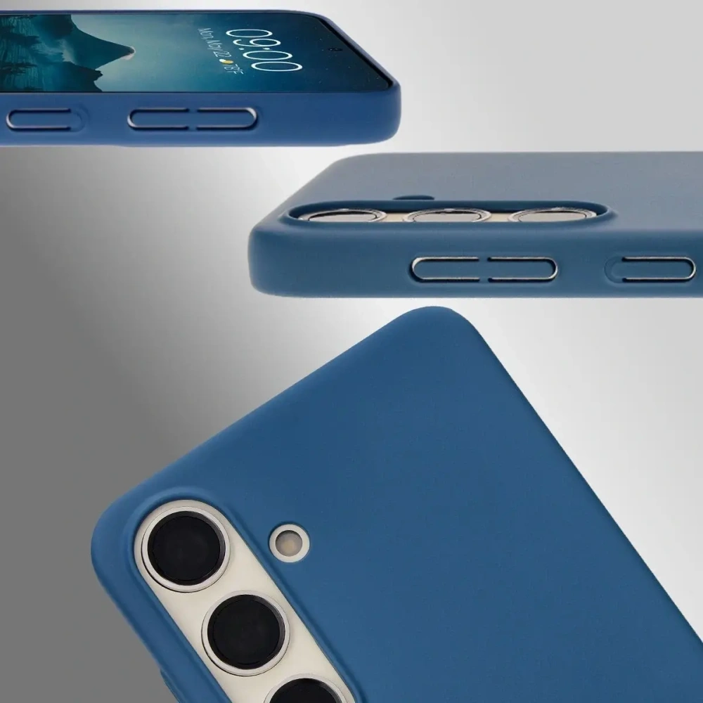 Etui Bizon Case Łupka do Samsung Galaxy S24 niebieskie