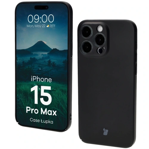 Kup Etui Bizon Case Łupka do Apple iPhone 15 Pro Max czarne - BIZ9180 - {ean13} - Sklep Home Screen
