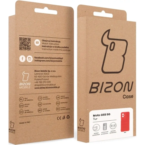 Kup Bizon pouzdro Tur Motorola Moto G55 5G červené - BIZ9182 - {ean13} - Sklep Home Screen