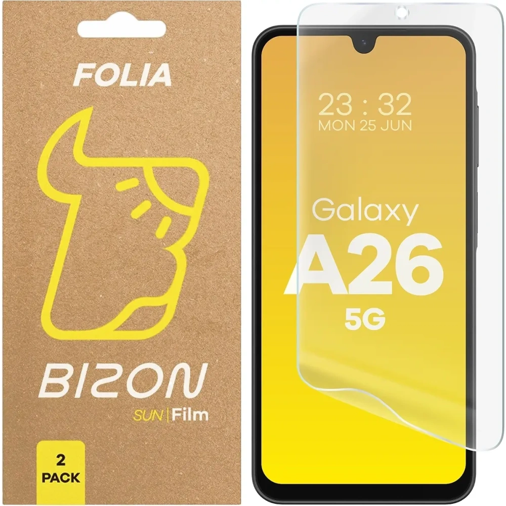 Folia matowa Bizon Glass Film Sun do Samsung Galaxy A26 5G [2 PACK]