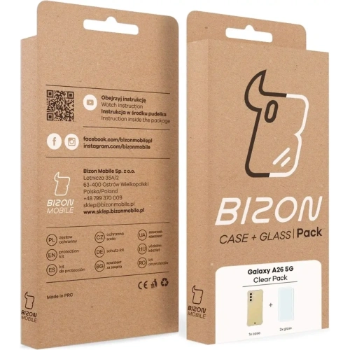 Kup Bizon Case Clear Pack Hülle + 2x Displayschutzglas für Samsung Galaxy A26 5G - BIZ9187 - {ean13} - Sklep Home Screen