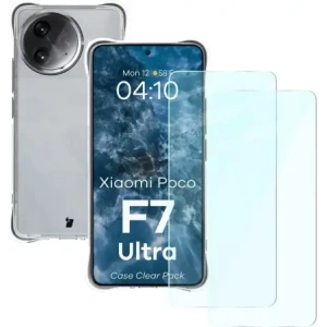 Buy Bizon Case Clear Pack case + 2x screen glass Xiaomi Poco F7 Ultra - BIZ9188 - {ean13} - Home Screen Store Europe