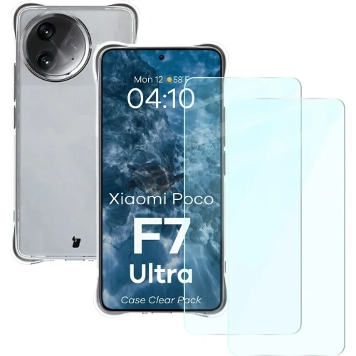 Buy Bizon Case Clear Pack case + 2x screen glass Xiaomi Poco F7 Ultra - BIZ9188 - {ean13} - Home Screen Store Europe