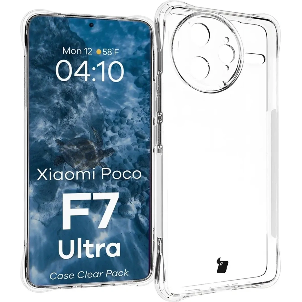 Etui + 2x szkło na ekran Bizon Case Clear Pack do Xiaomi Poco F7 Ultra