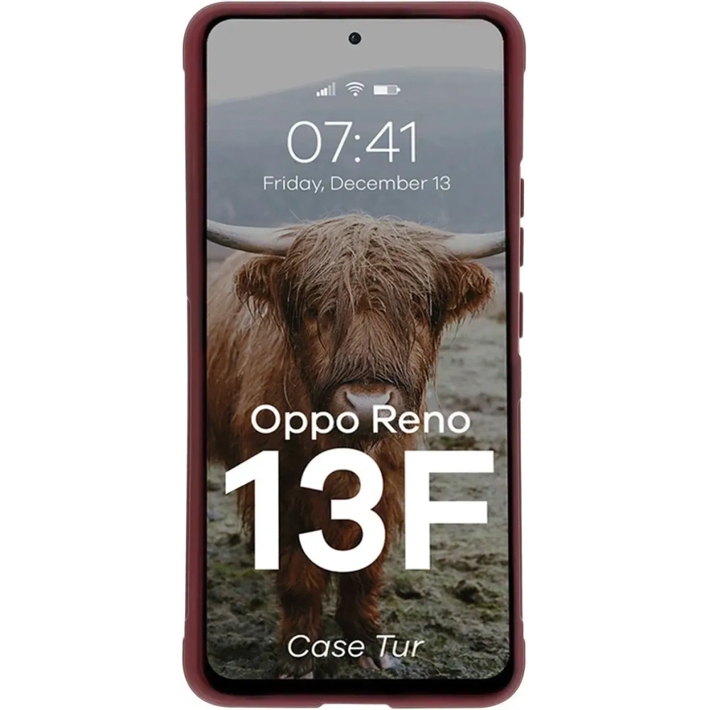 Pancerne etui Bizon Case Tur do Oppo Reno13 F burgundowe