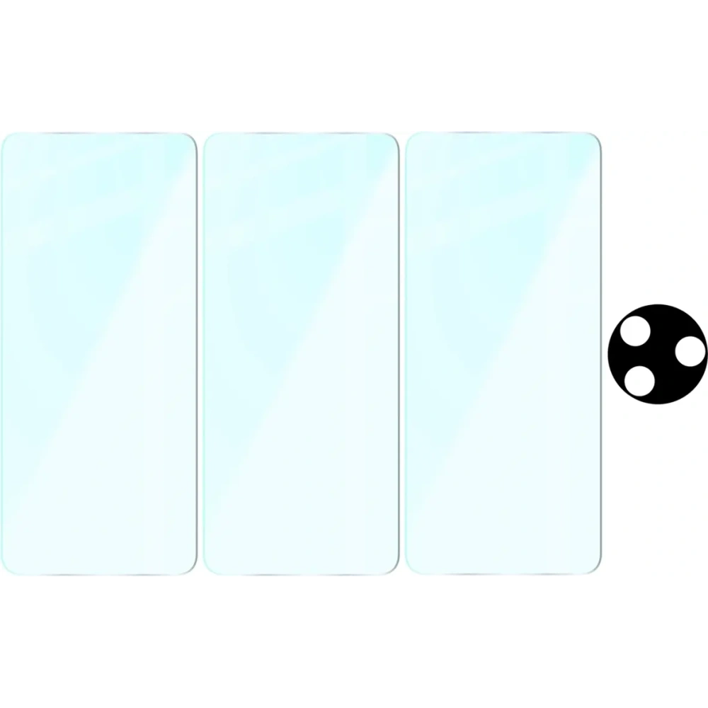 3x szkło na ekran + 1x na aparat BIZON Clear 2 Pack do Xiaomi Poco F7 Pro