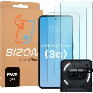 Kup 3x szkło na ekran + 1x na aparat BIZON Clear 2 Pack do Nothing Phone (3a) - BIZ9192 - {ean13} - Sklep Home Screen