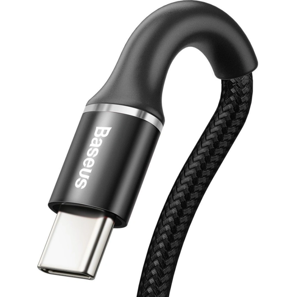 Kabel USB-C z podświetleniem LED Baseus Halo do Huawei SuperCharge, 5A, 1m, 40W (czarny)