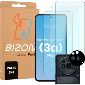 Kup 3x szkło na ekran + 1x na aparat BIZON Clear 2 Pack do Nothing Phone (3a) Pro - BIZ9193 - {ean13} - Sklep Home Screen