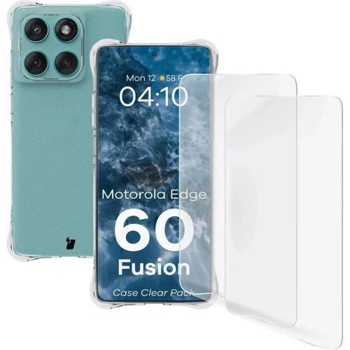 Kup Etui + 2x folia na ekran Bizon Case Clear Pack do Motorola Edge 60 Fusion / Edge 60 - BIZ9194 - {ean13} - Sklep Home Screen