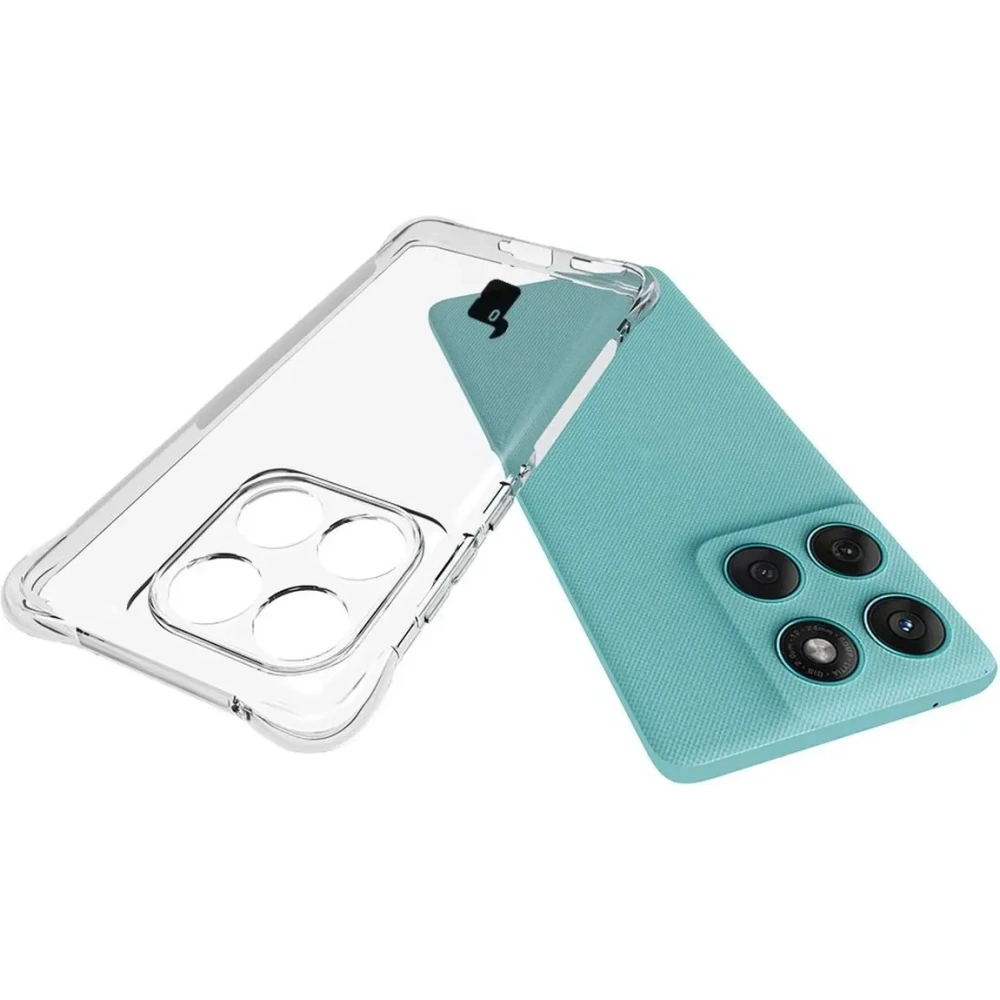 Etui + 2x folia na ekran Bizon Case Clear Pack do Motorola Edge 60 Fusion / Edge 60