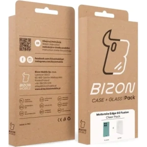 Kup Bizon Case Clear Pack carcasă flexibilă + 2x folie de protecție ecran Motorola Edge 60 Fusion - BIZ9194 - {ean13} - Sklep Home Screen